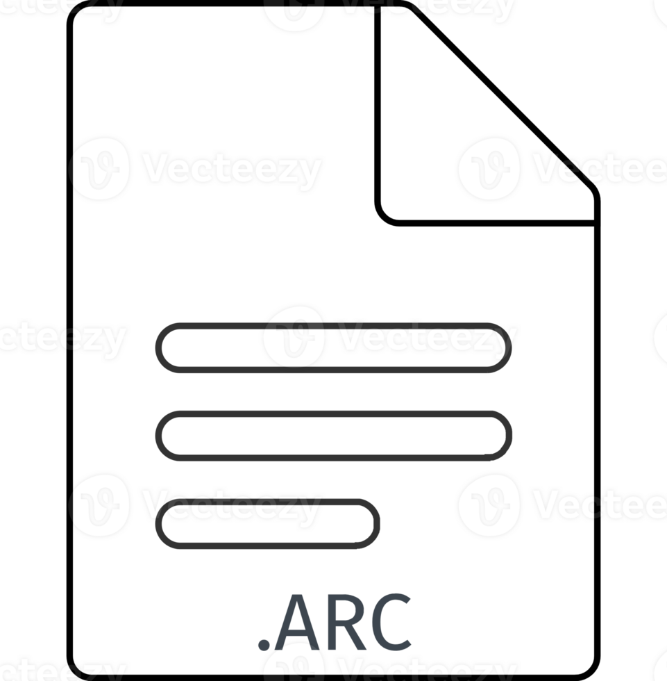 Arc Black Empty Outline Doc Icon png