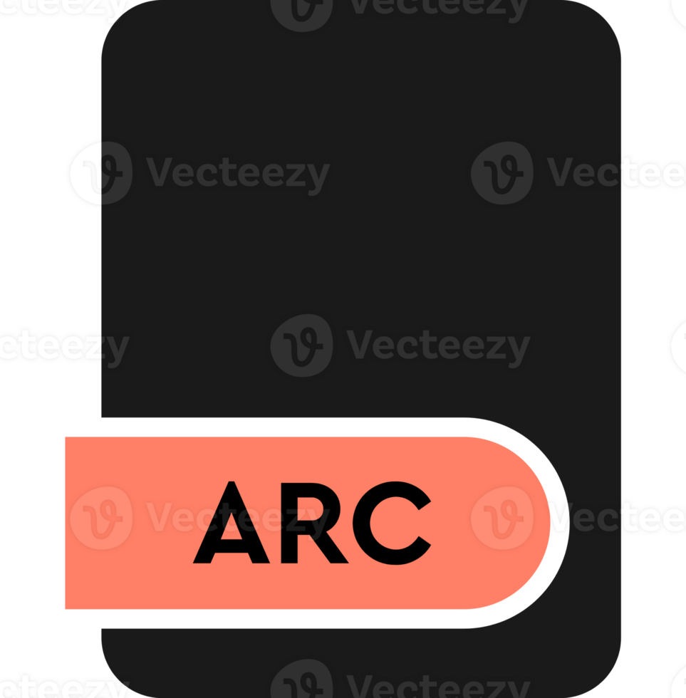 Arc File Format Icon Black And Grey Fill png