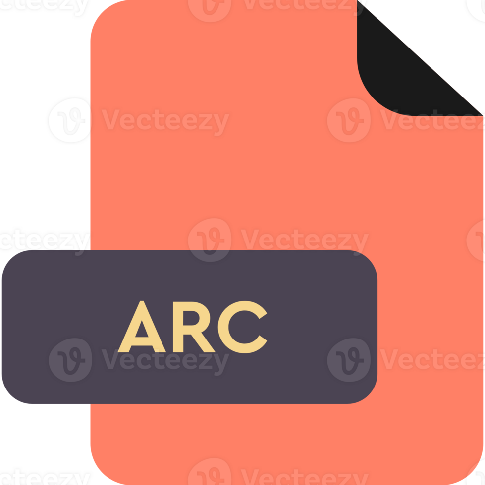 Arc File Extension Icon Purple And Yellow Color png