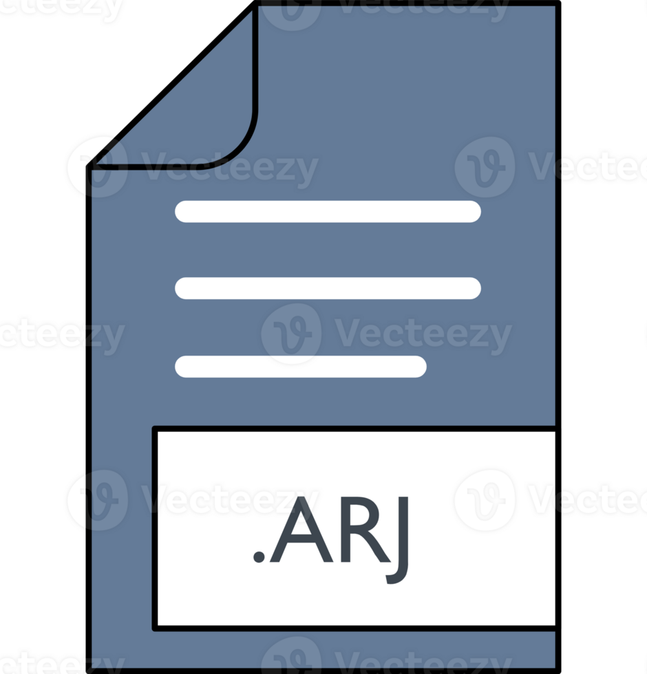Arj File Format Icon Outline And Fill png