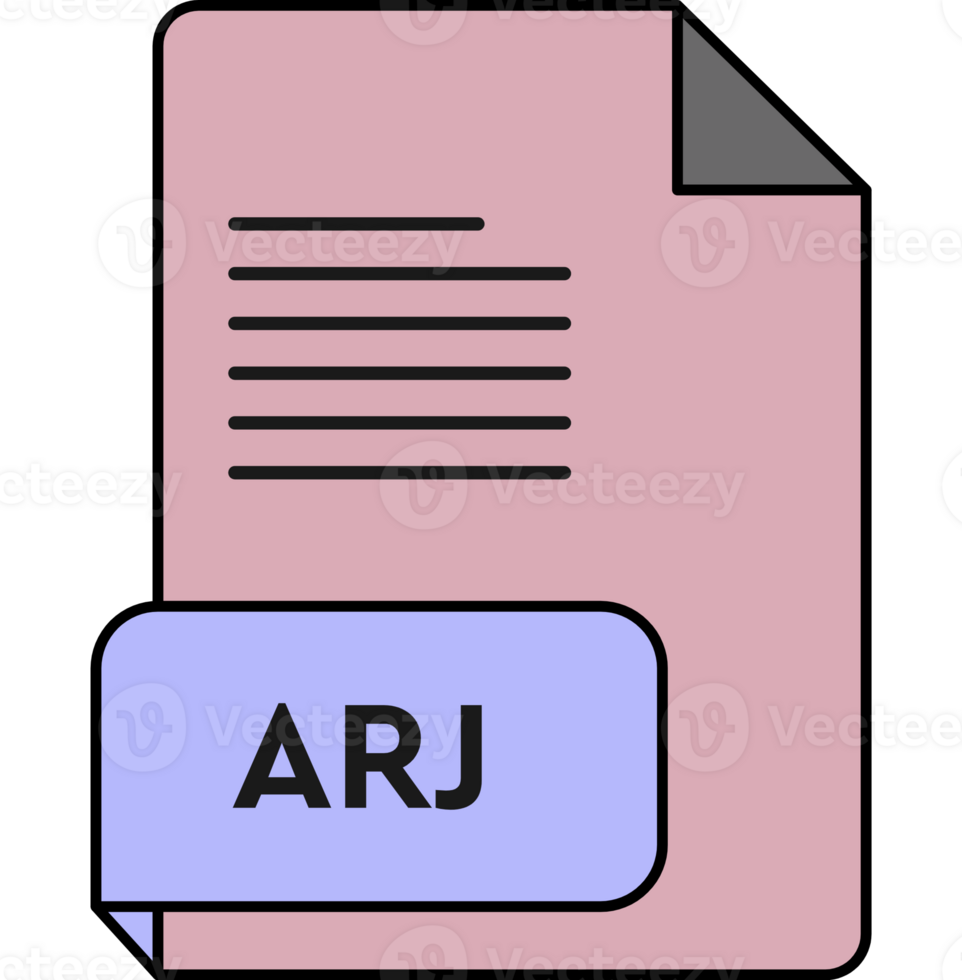 Arj File Extension Icon Pastel Blue And Rose Color Crisp Corners png