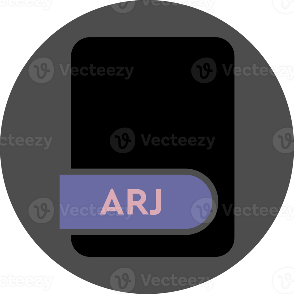 Arj File Format Icon Circular Shape png
