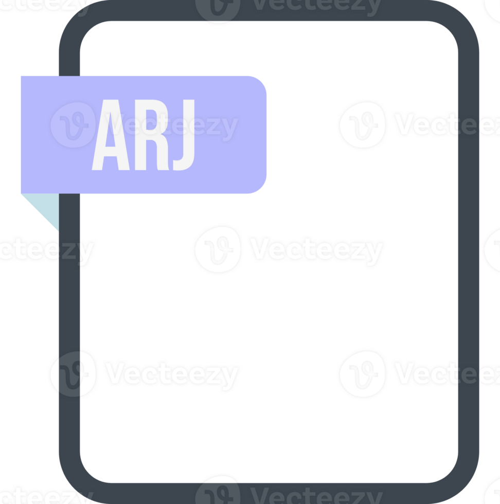 Arj File Rectangular Icon png