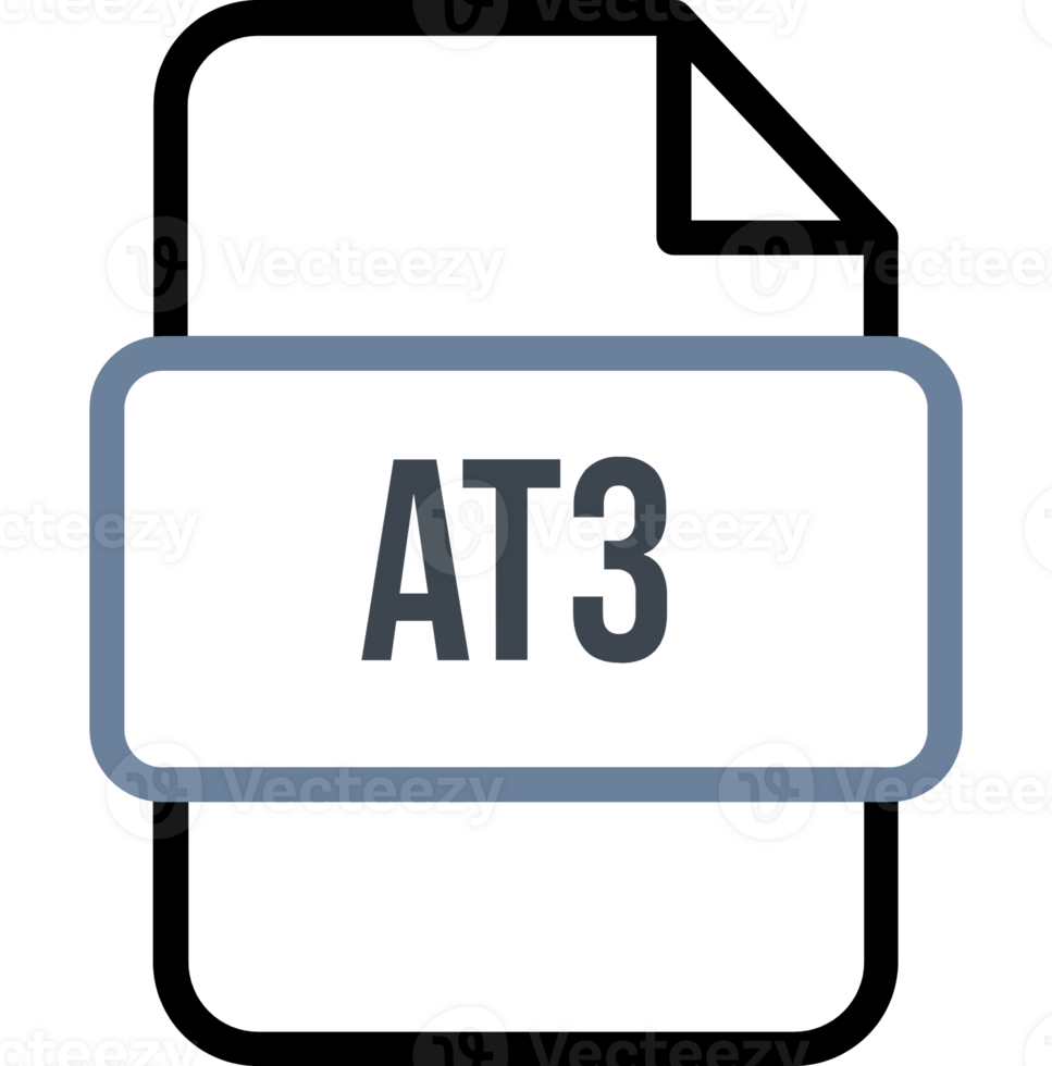 At3 File Icon With Bold Outline png