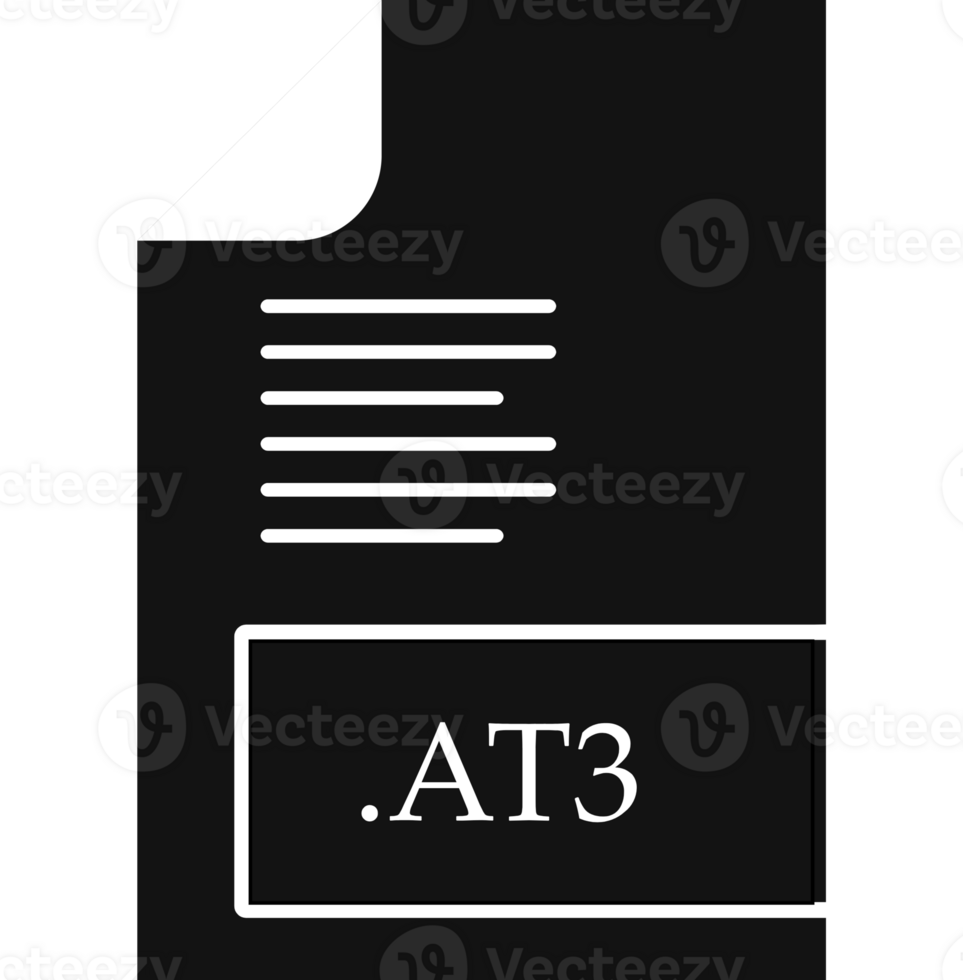 At3 File Format Icon Black Fill With Symbol png