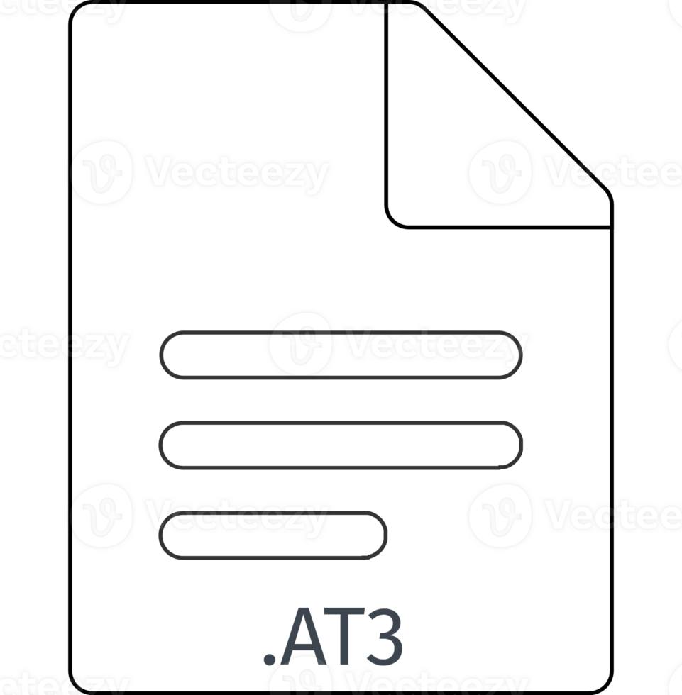 At3 Black Empty Outline Doc Icon png