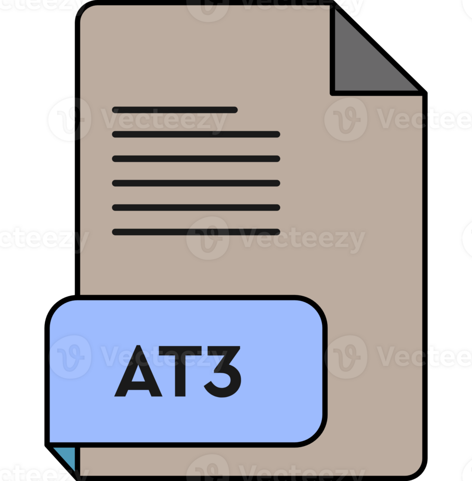 At3 File Extension Icon Color Crisp Corners png