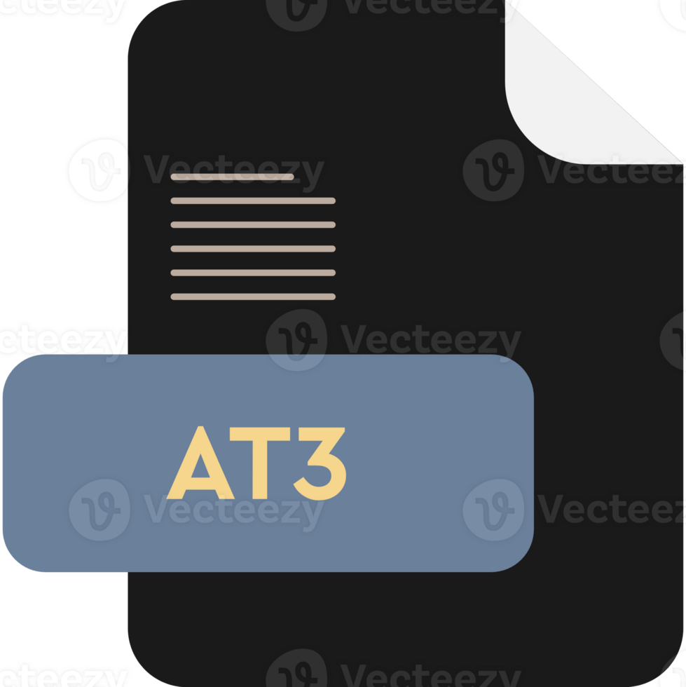 At3 File Extension Icon Black And Light Fill Color png
