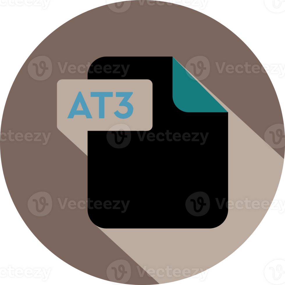 At3 File Format Icon Rounded Shapes With Circle Outside png