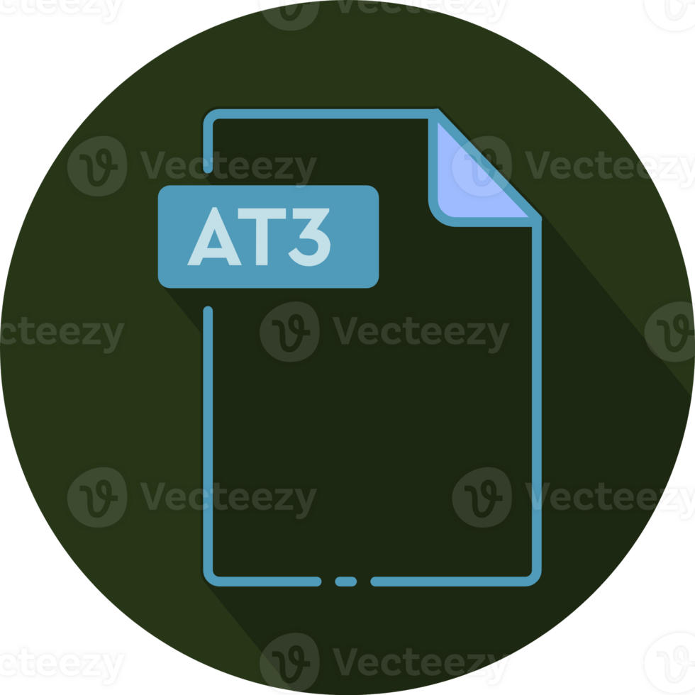 At3 File Format Minimal Icon With Circle Outside png
