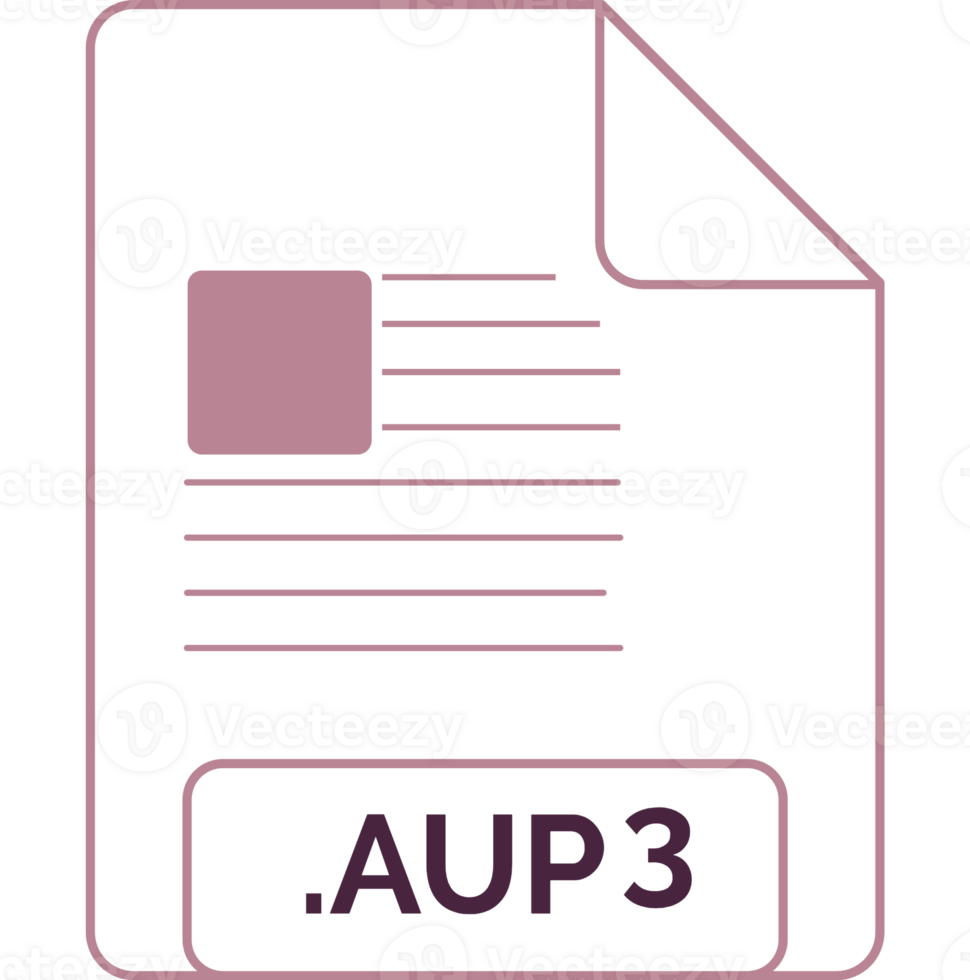 Aup3 File Icon Little Lines Outline png
