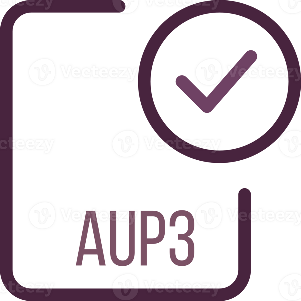 Aup3 File Icon With Checked Mark png