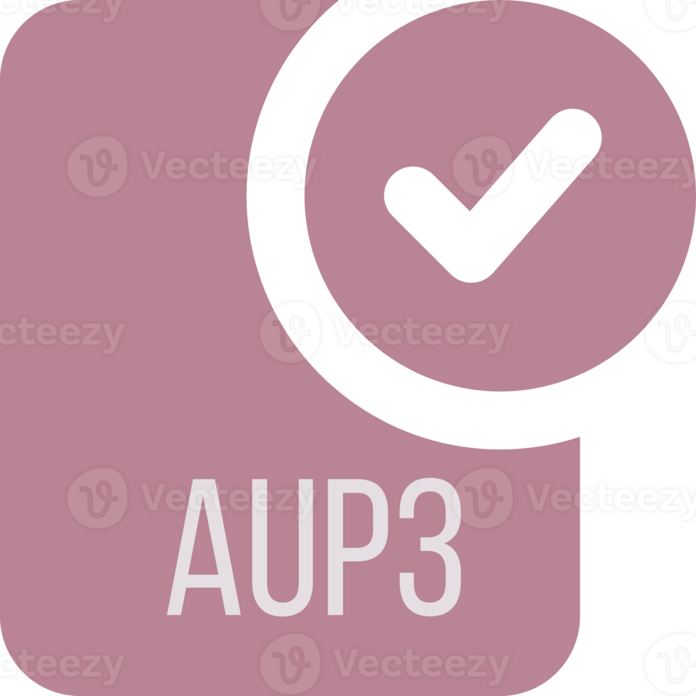 Aup3 Ip File Icon With Black Checked Mark png