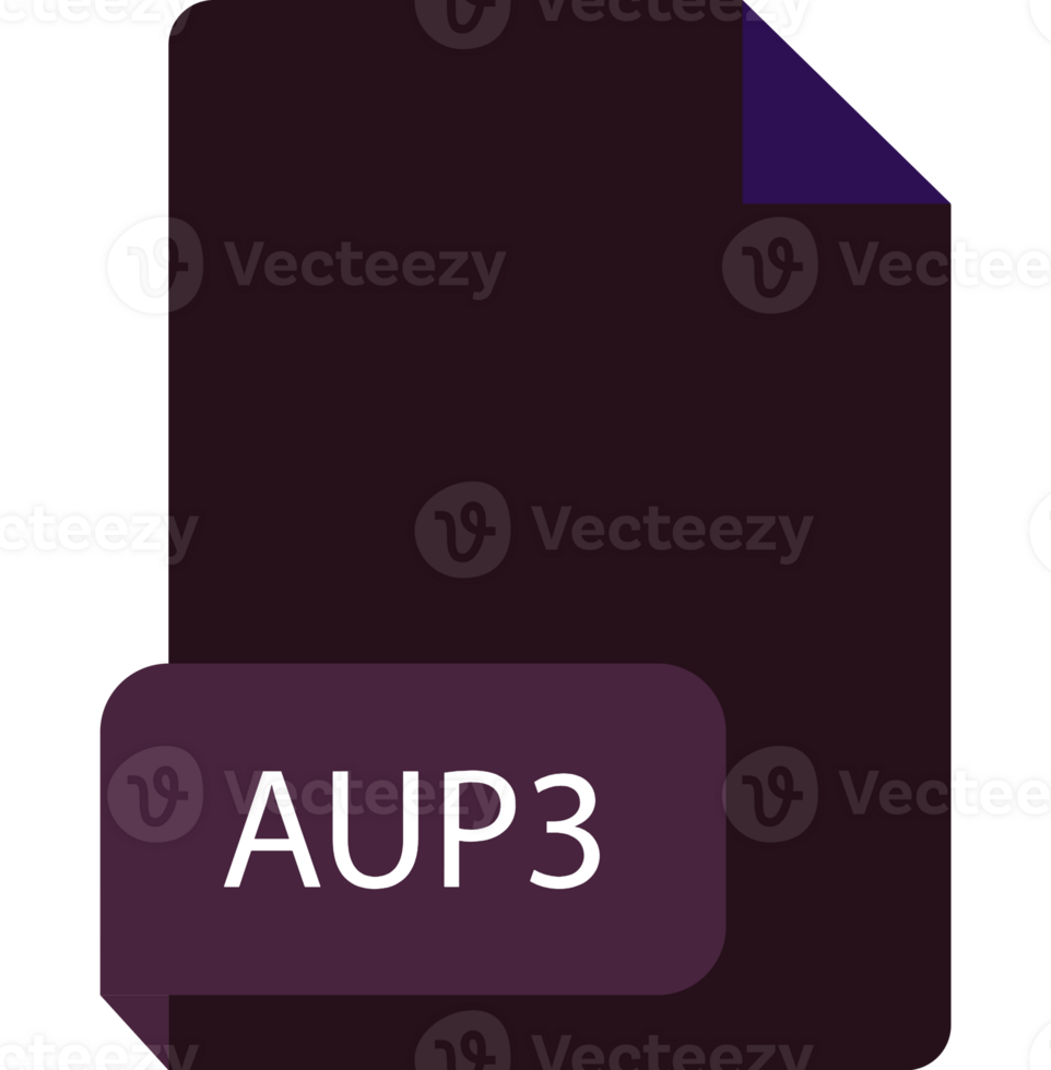 Aup3 File Extension Icon Crisp Corners Grey Colors png