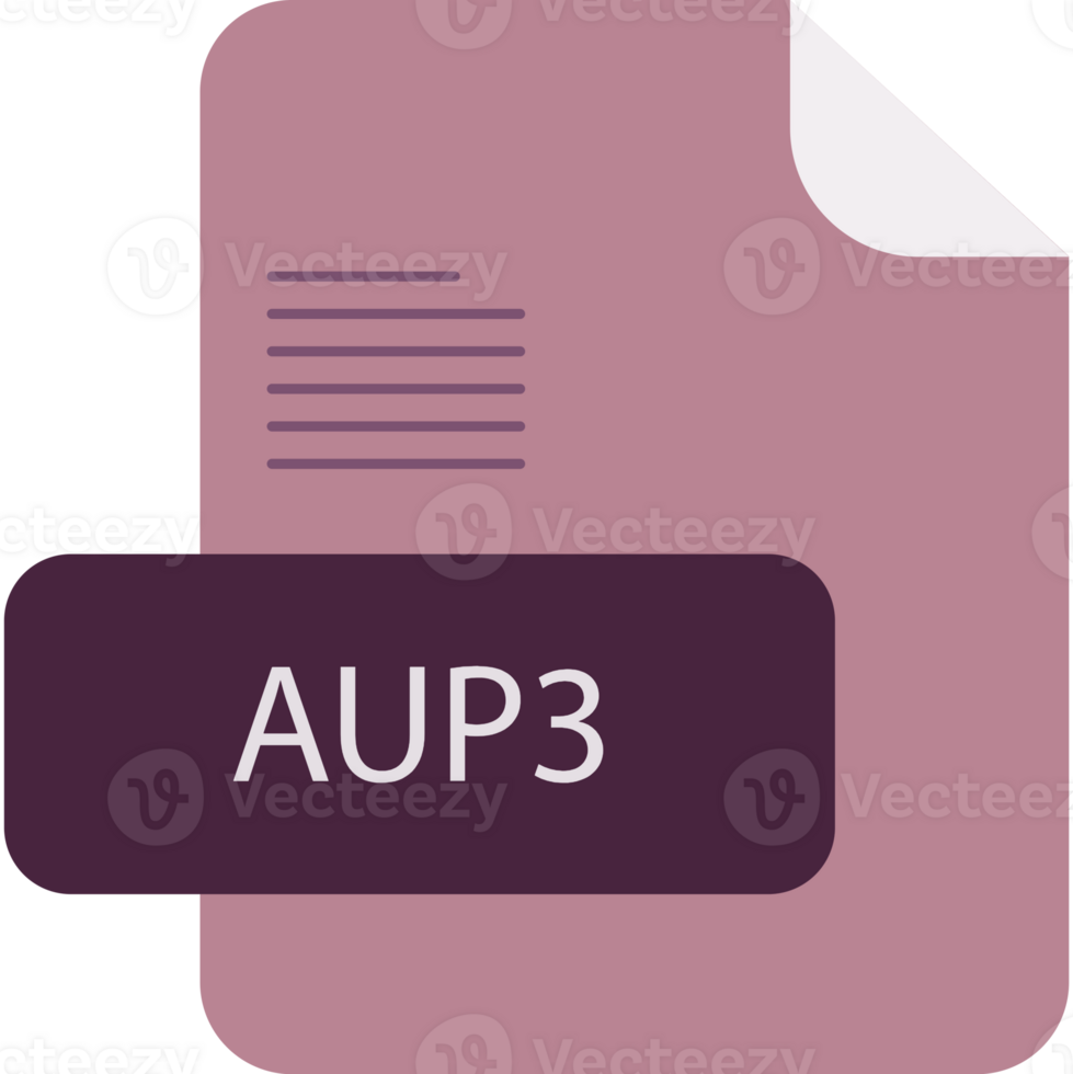 Aup3 File Extension Icon Raw Thicker Outline png