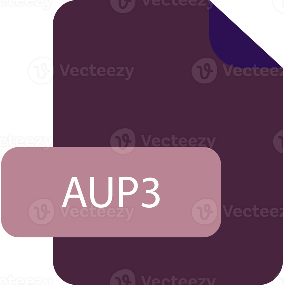 Aup3 File Extension Icon Rounded Corners And Deep Color png