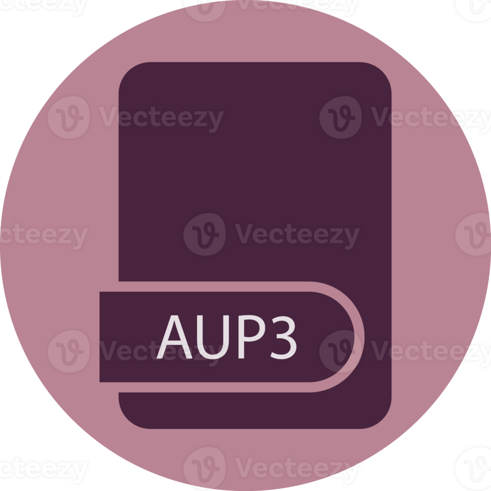 Aup3 File Format Icon Circular Shape png