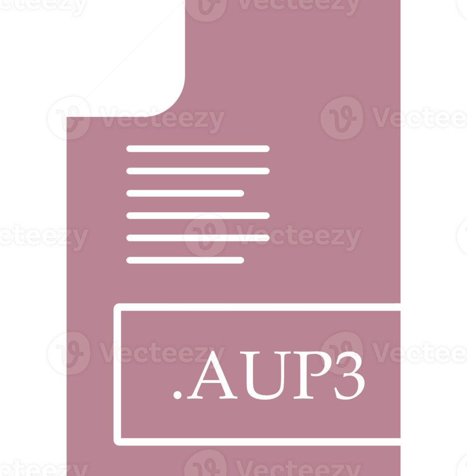 Aup3 File Format Icon Fill Insidse With Symbol png
