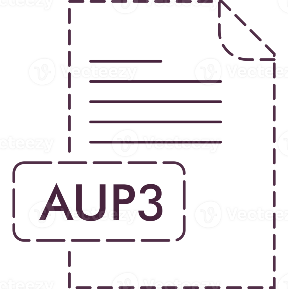 Aup3 File Format Icon Rounded Outline png