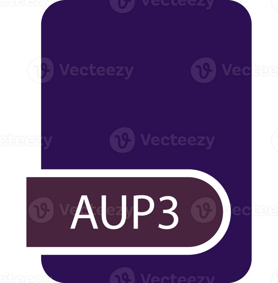 Aup3 File Format Icon With Contour png