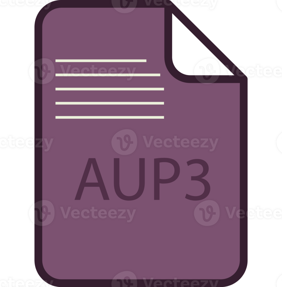 Aup3 File Icon Fill And Outline Rounded Corners png