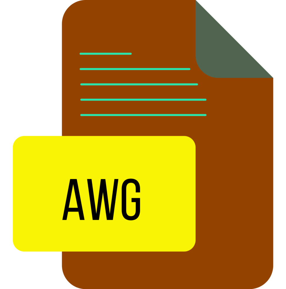 A word document with the word awg on it png