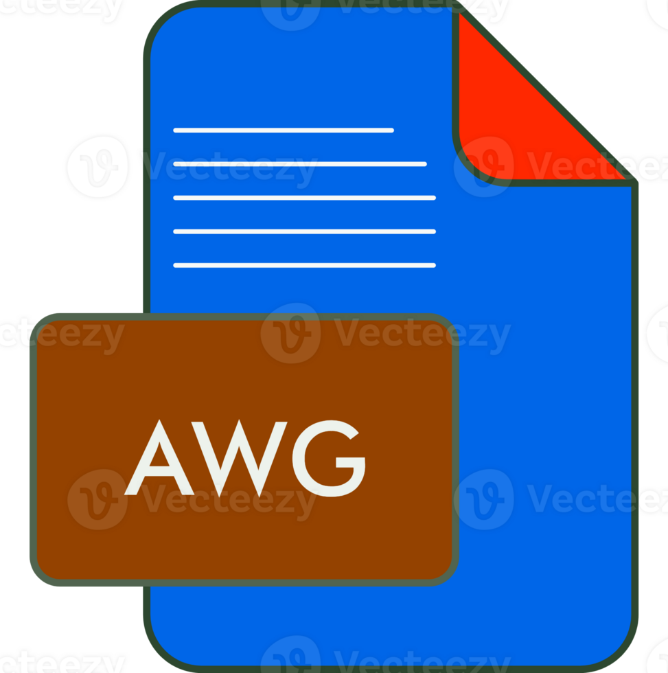 Awg File Extension Icon Little Dot And Color Fill png