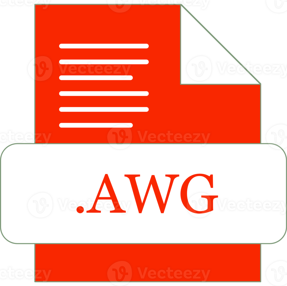 Awg File Extension Icon Fill With Minimal Colors png