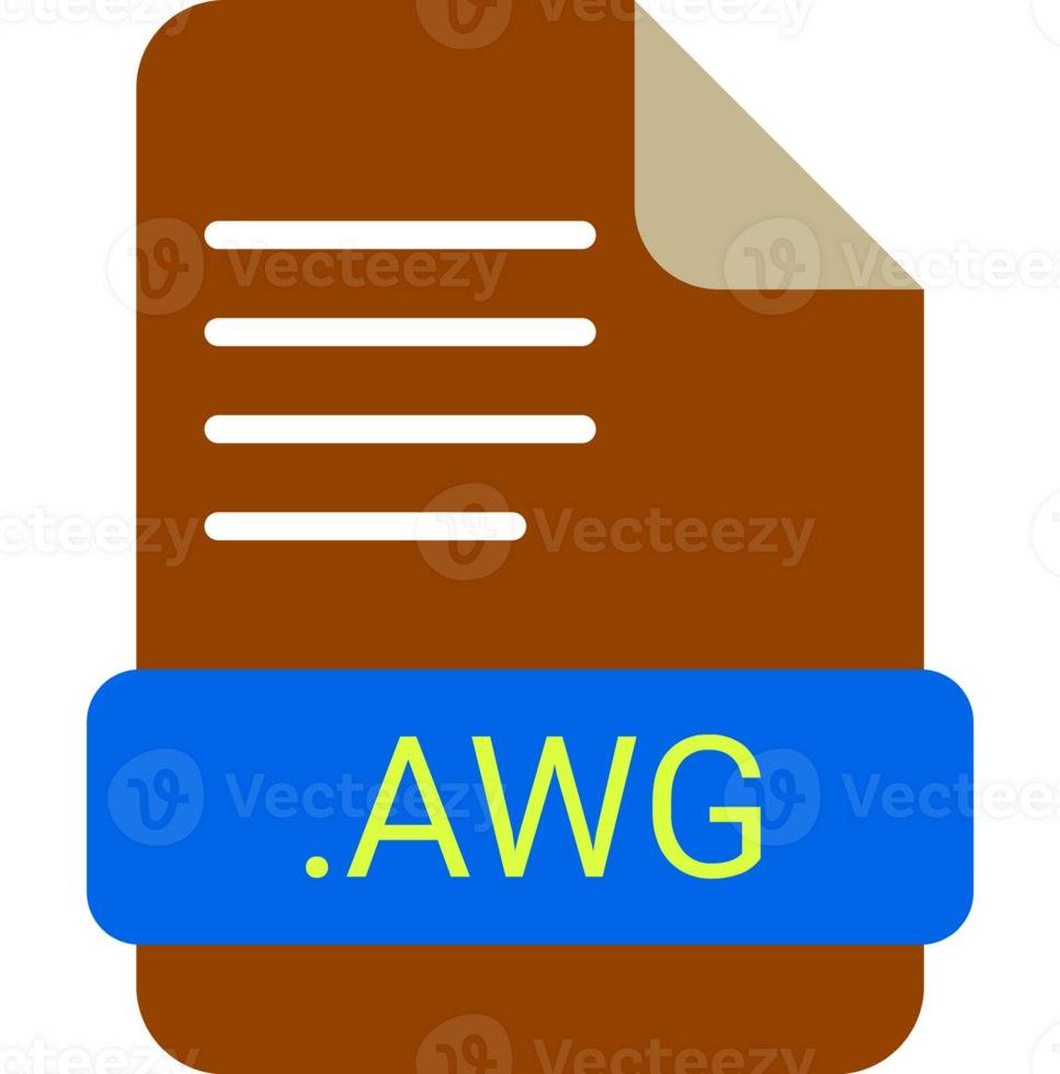 Awg File Extension Icon With Symbol Lines png