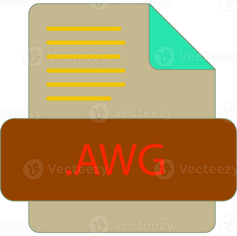 Awg File Extention Icon Old Minimal Color Fill png