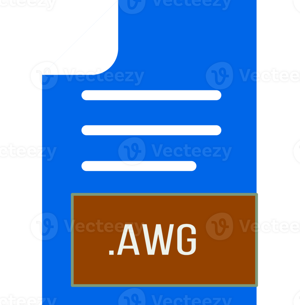 Awg File Format Icon Outline And Fill png