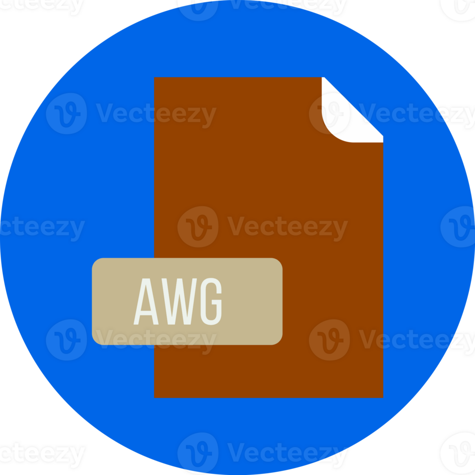 Awg File Format Icon Rounded Circle Bg png