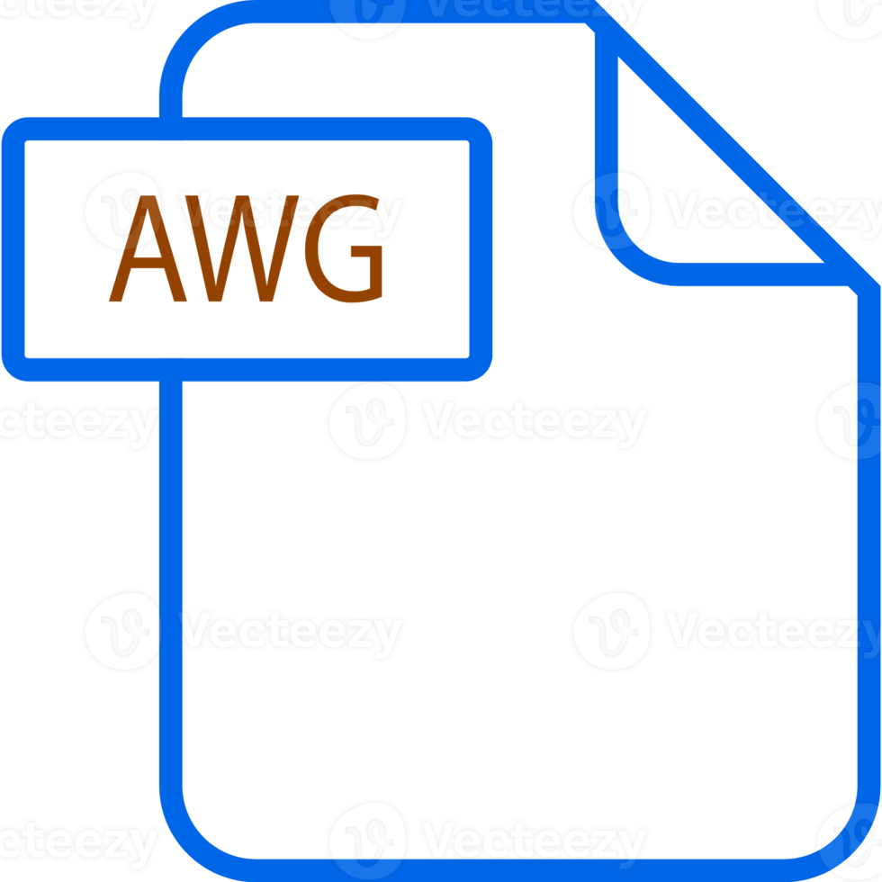 Awg File Format Icon Rounded Shapes Outline png