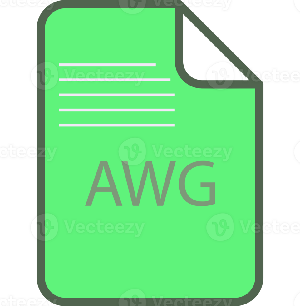 Awg File Icon Fill And Outline Rounded Corners png