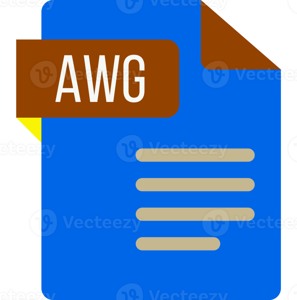Awg File Icon With Dark Ciolor And Folded Doc png