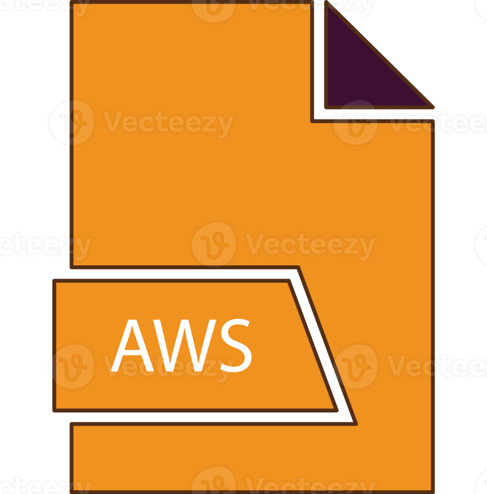 Aws File Format Icon In Shapes 2 Colors And Side Contour png