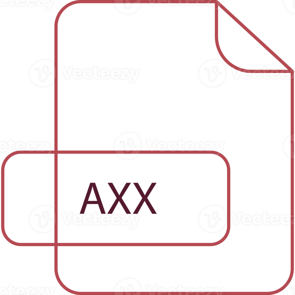 Axx File Extension Icon Raw Thicker Outline 66497676 PNG