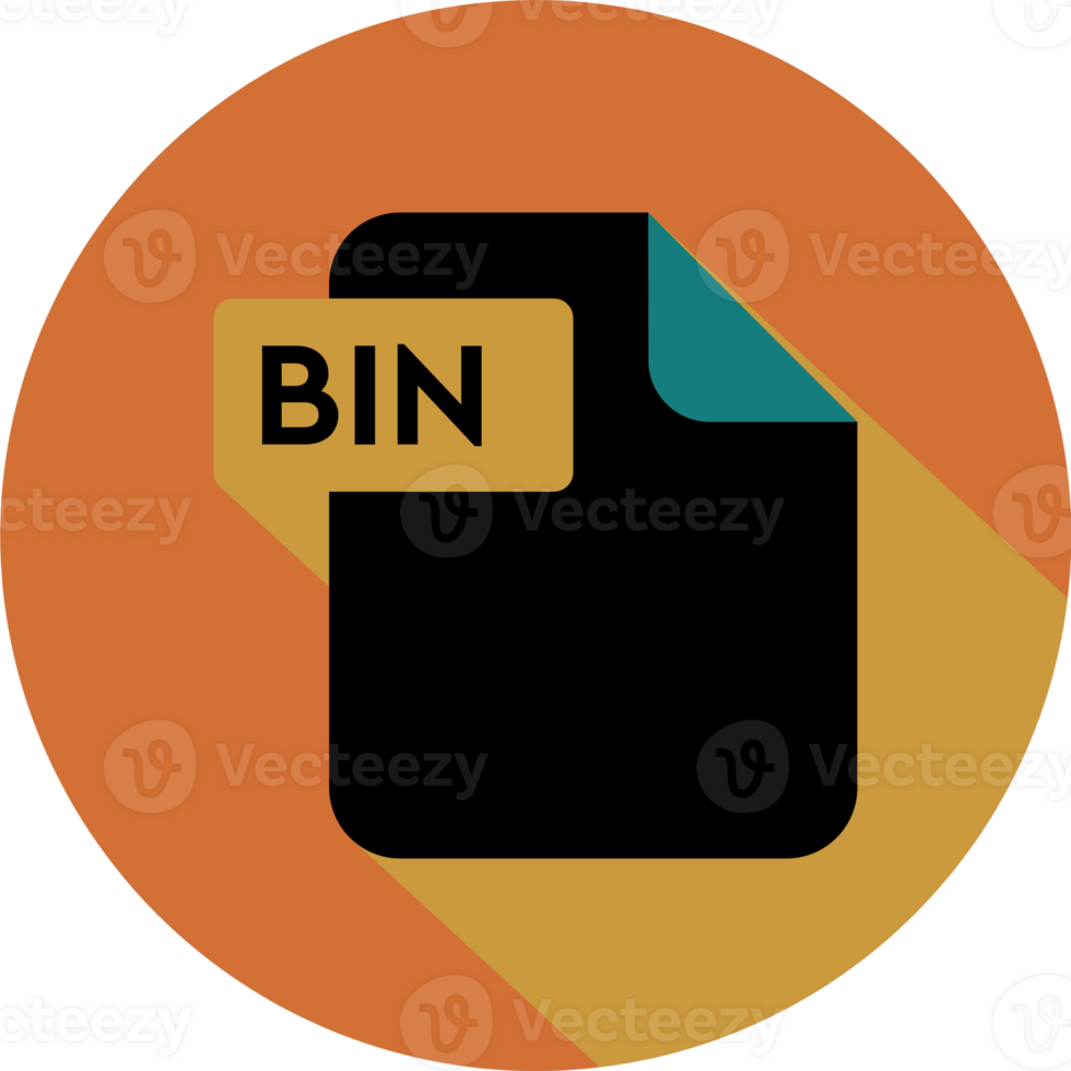 Bin File Format Icon Rounded Shapes With Circle Outside png