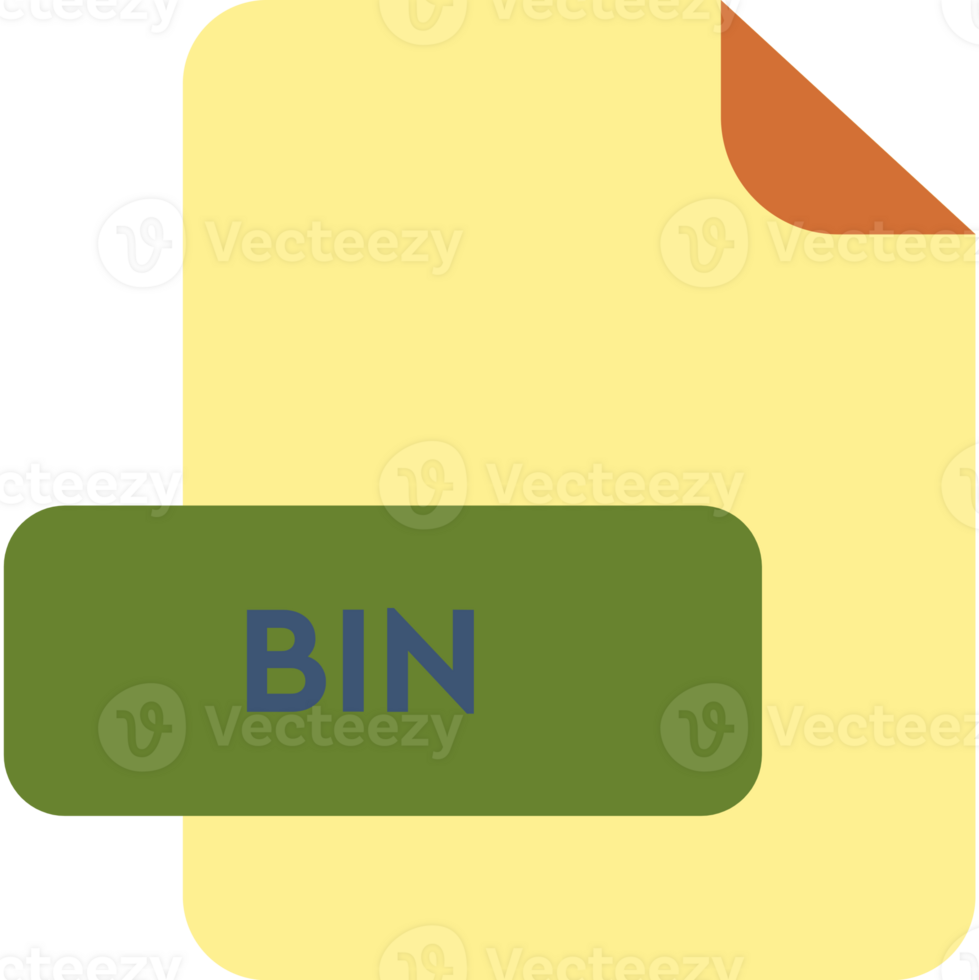 Bin File Extension Icon Corn Yellow And Dirty Green Color png