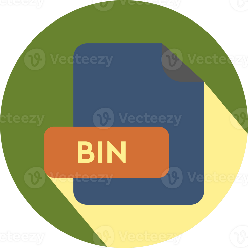 Bin File Extension Icon Blue Jay And Dirty Green Color Circular Icon png