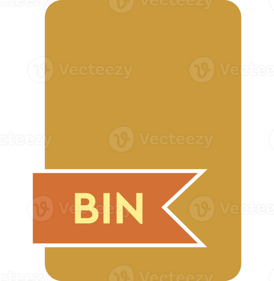 Bin File Format Icon Dull Orange Fill V1 png