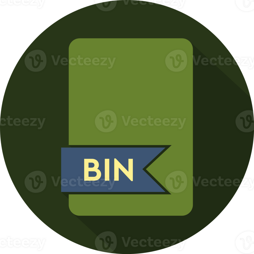 Bin File Format Icon Dirty Green Fill Circular Shape png