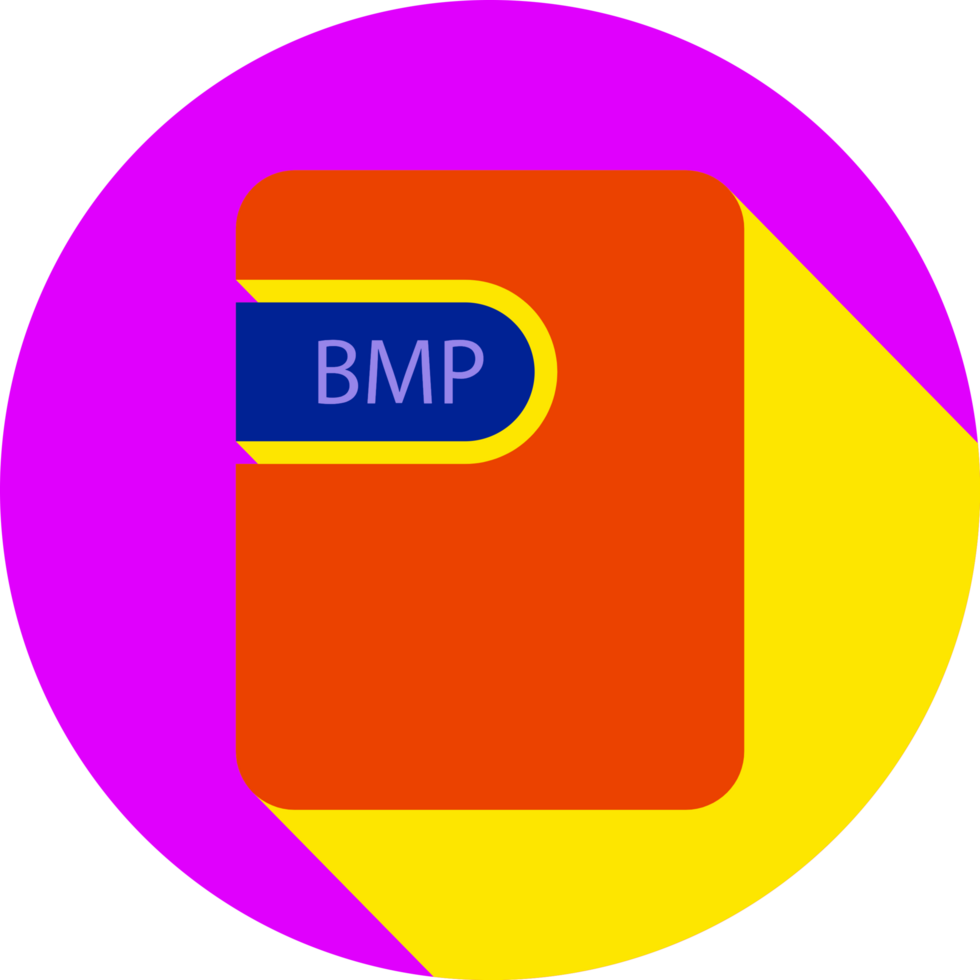 Bmp File Icon Black Shadow With Rounded Corners In Circular Shape png