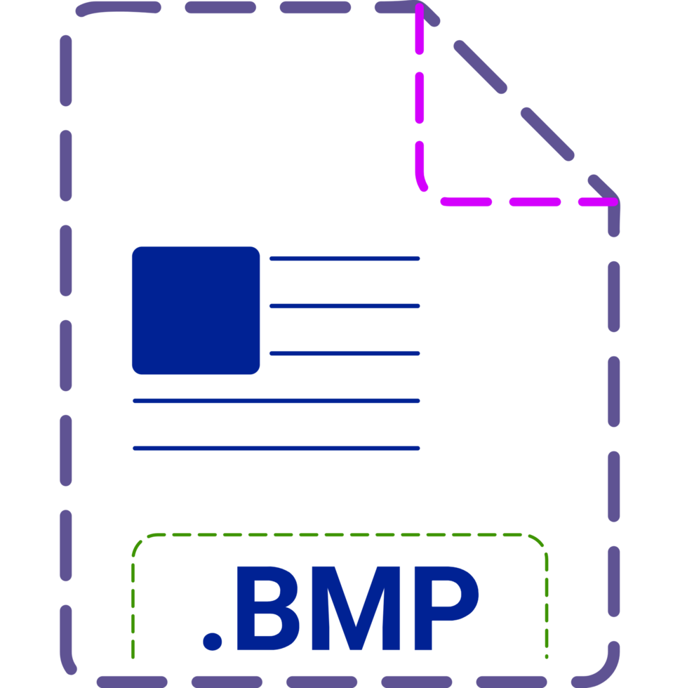 Bmp File Icon Minsk Dashed Rounded Outline png