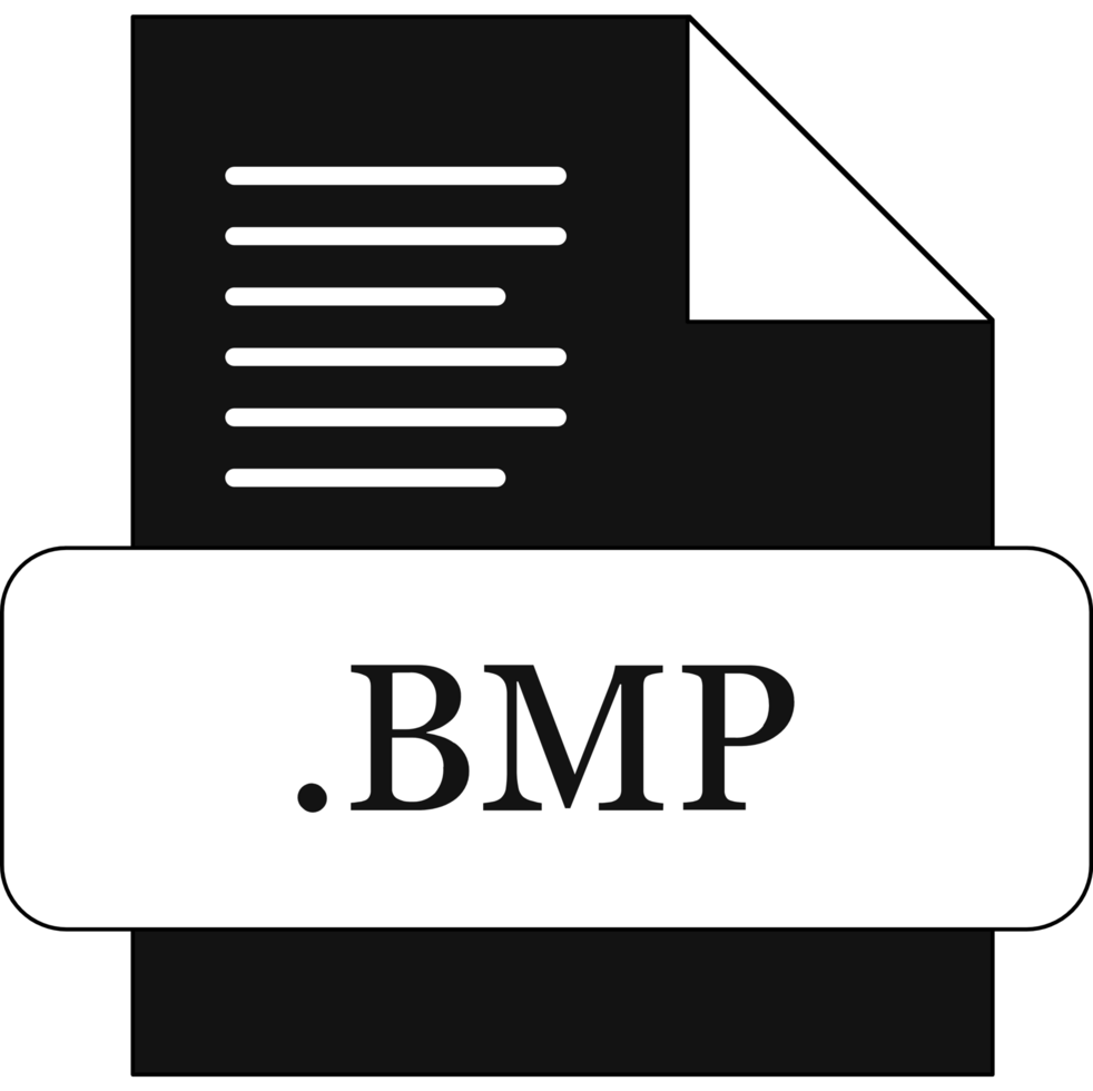 Bmp File Extension Icon Black Fill png