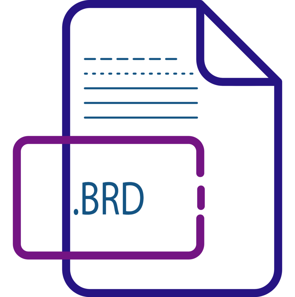 Brd File Extention Icon Little Dot And Color Fill png