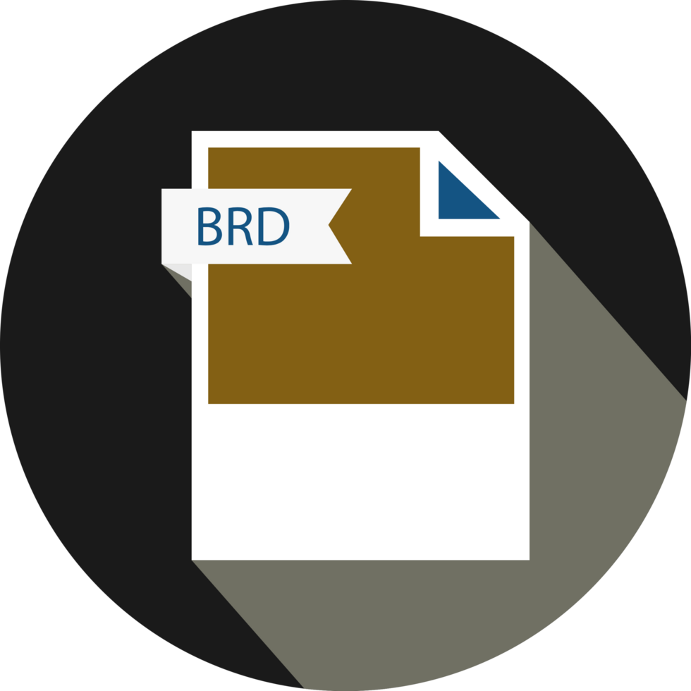 Brd File Format Icon And Black Shadow Circular Shape png