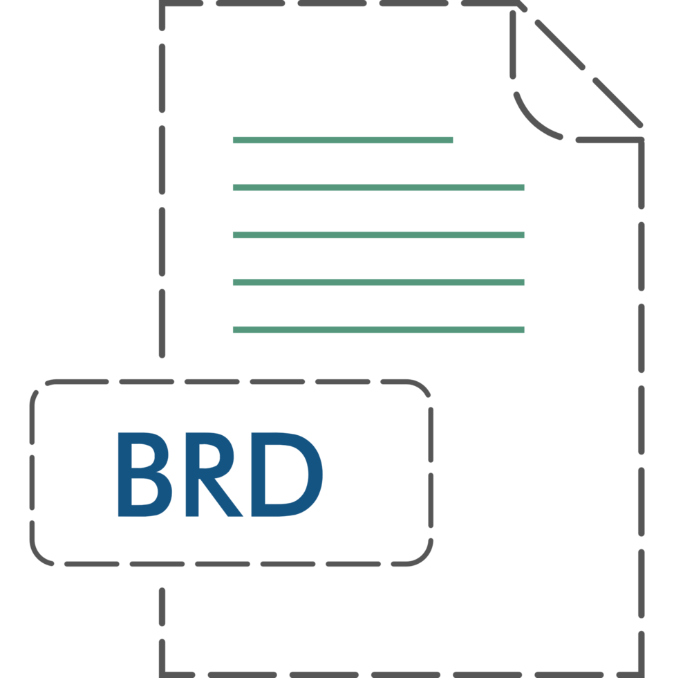 Brd File Format Icon Rounded Dashed png