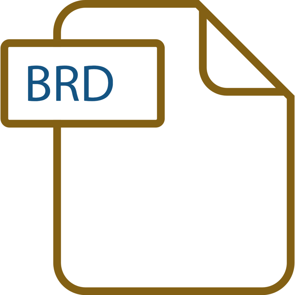 Brd File Format Icon Rounded Shapes Outline png