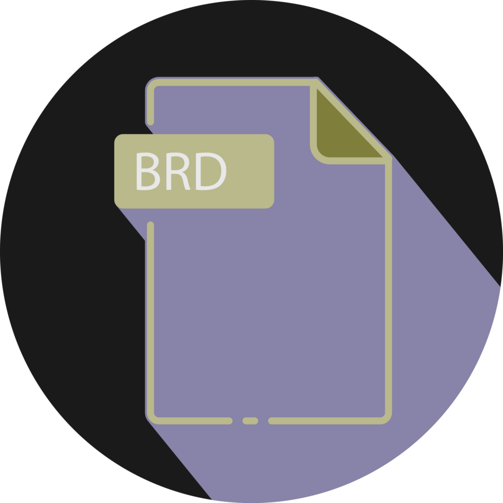 Brd File Format Minimal Icon With Circle Outline png